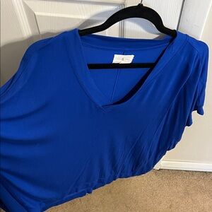 Lou and Grey Blue V-Neck Women's Top